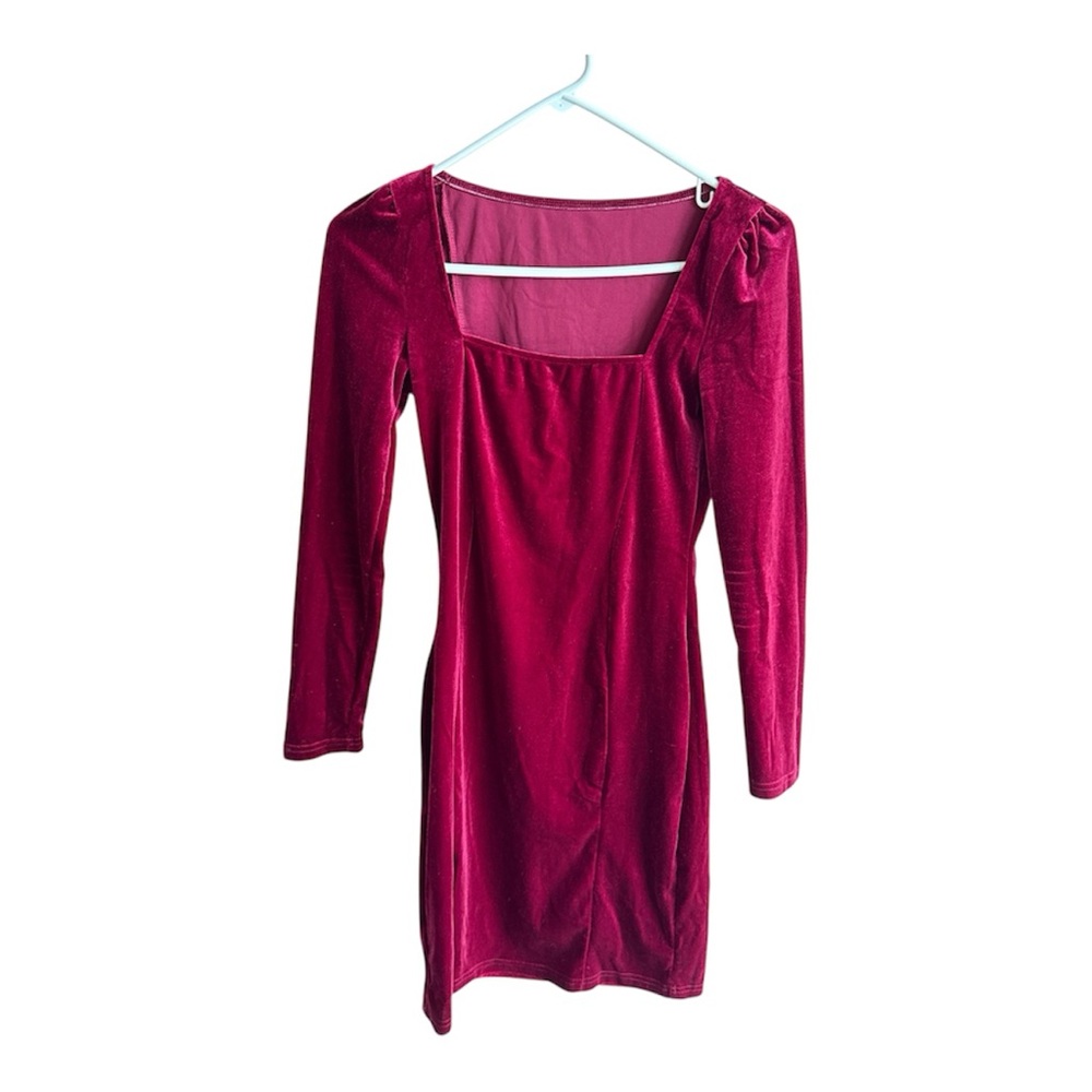 Elegant Red Velvet Dress